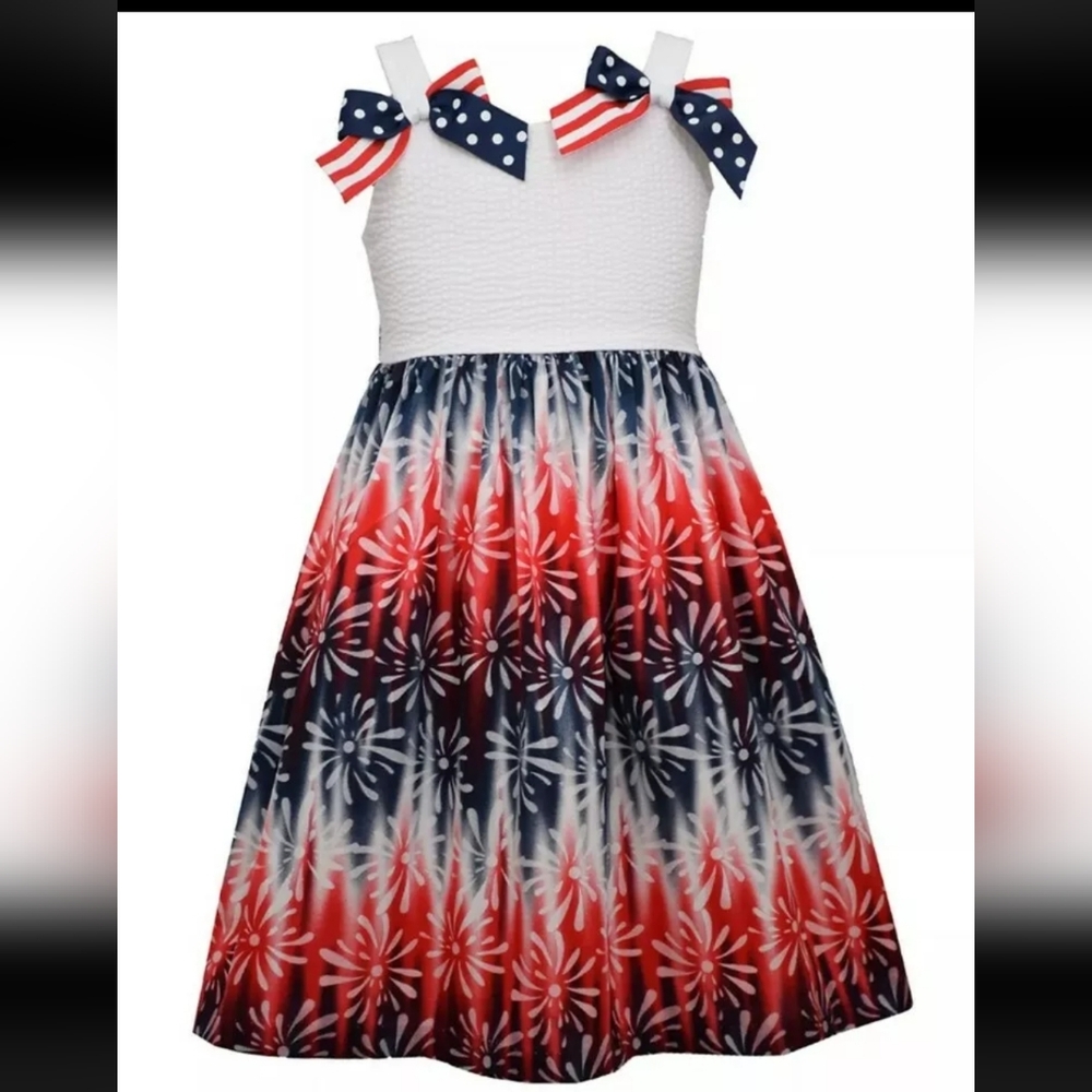4th Of July Patriotic Bonnie Jean Toddler Dress 2T